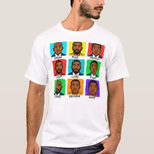 Black History Lessons Inspirational Art Tシャツ (正面)