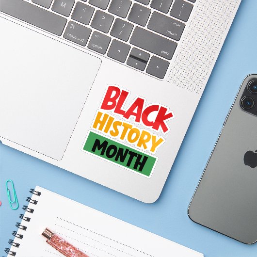 Black History Month シール (ノートパソコンとiPhone)
