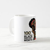 Black History Month – 100 Years of Celebration  コーヒーマグカップ (正面左)