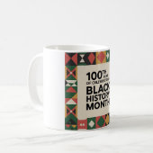 Black History Month – 100 Years of Celebration コーヒーマグカップ (正面左)