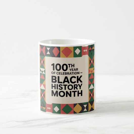 Black History Month – 100 Years of Celebration コーヒーマグカップ (中央)