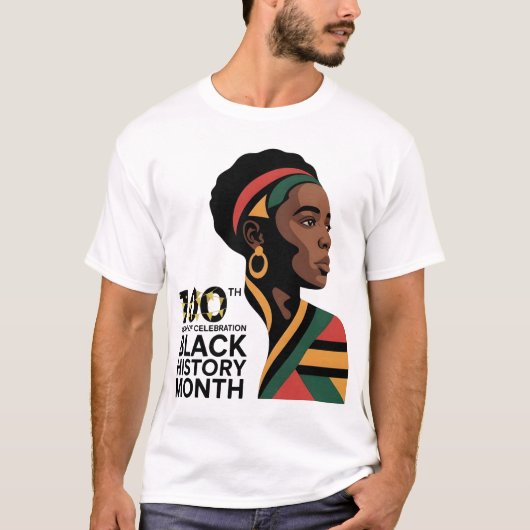 Black History Month – 100 Years of Celebration Tシャツ (正面)