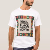 Black History Month – 100 Years of Celebration Tシャツ (正面)