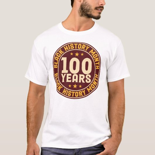 Black History Month 100 Years Tシャツ (正面)