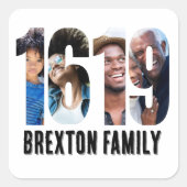 Black History Month 1691 Personalized Photo Frame スクエアシール (正面)