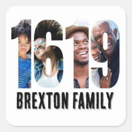 Black History Month 1691 Personalized Photo Frame スクエアシール