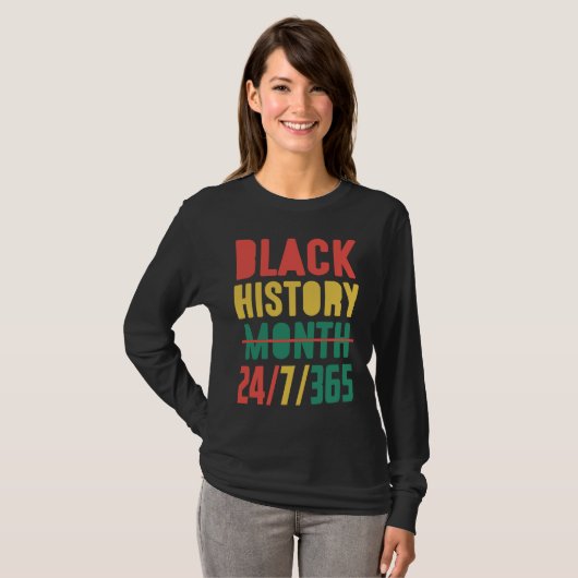 Black History Month 2023  24 7 365 Tシャツ (正面フル)