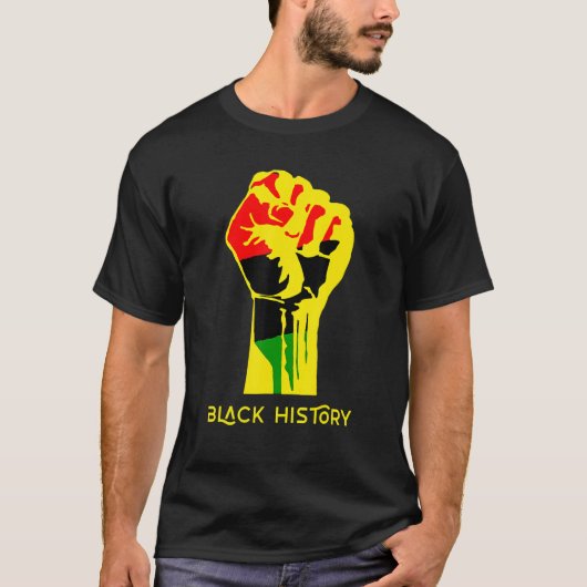 Black History Month 2023 African American Pride Po Tシャツ (正面)