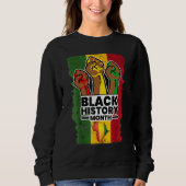 Black History Month 2023 Hand Strong African Ameri スウェットシャツ (正面)