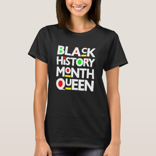 Black History Month 2023 Queen Melanin African Ame Tシャツ (正面)