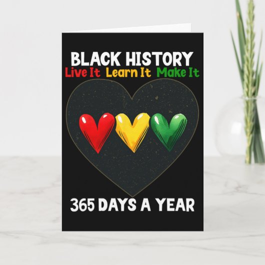 Black History Month 2025 Live It Learn It Make It  カード (正面)