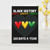 Black History Month 2025 Live It Learn It Make It  カード (黄色い花)