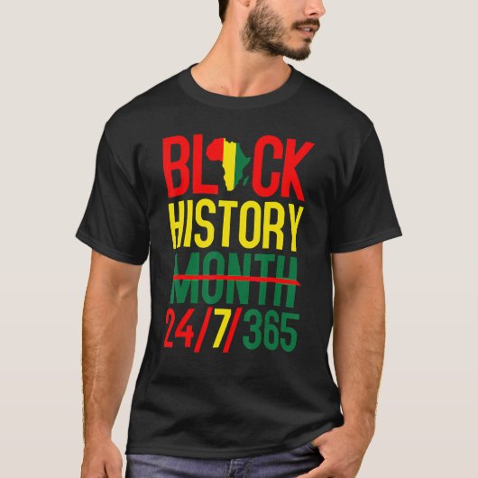 Black History Month 247365 Africa Map Melanin Men Tシャツ (正面)
