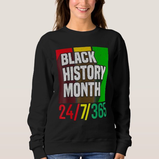Black History Month 247365 African American Melani スウェットシャツ (正面)