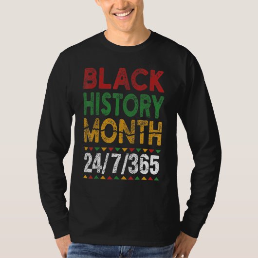 Black History Month 247365 African Melanin Black M Tシャツ (正面)