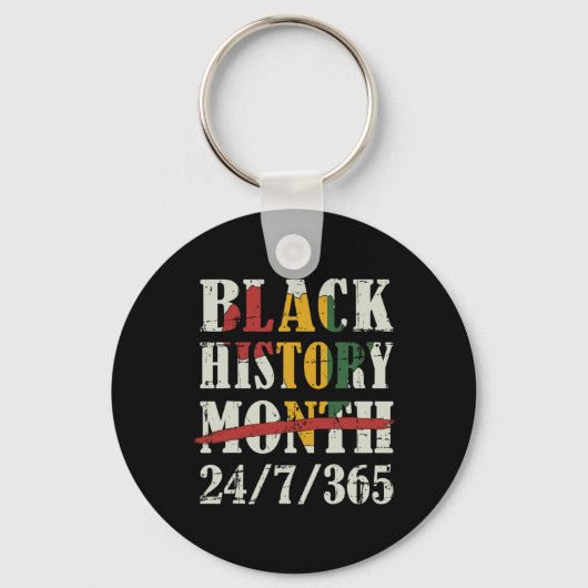 Black History Month 247365 With African Map Flag  キーホルダー (正面)