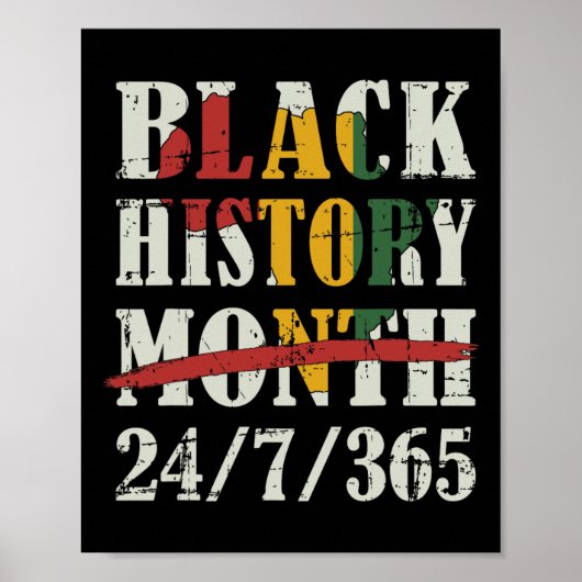 Black History Month 247365 With African Map Flag  ポスター (正面)