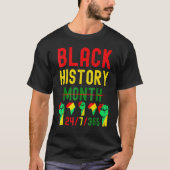 Black History Month 24 7 BHM African Pride Men Wom Tシャツ (正面)
