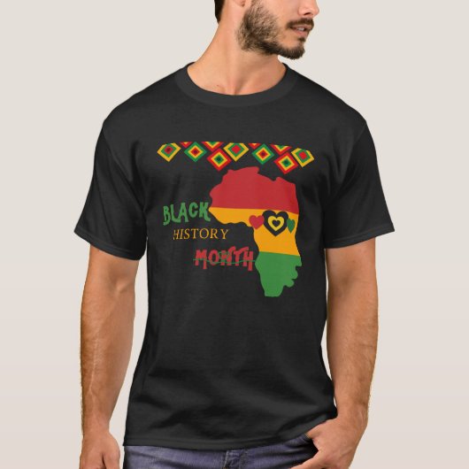 Black History Month Africa American Tシャツ (正面)