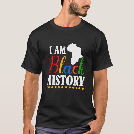 Black History Month African American I Am Black Hi Tシャツ (正面)
