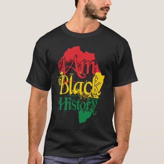 Black History Month African American I Am Black Hi Tシャツ (正面)