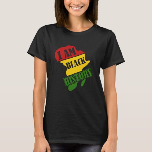 Black History Month African American I Am Black Hi Tシャツ (正面)