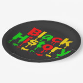 Black History Month African American Men Women Kid ペーパープレート (アングル)