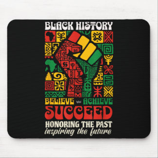 Black History Month African Believe Achieve Succee マウスパッド