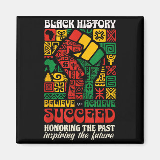 Black History Month African Believe Achieve Succee マグネット