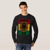 Black History Month African Lion Black History Roo Tシャツ (正面フル)
