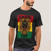 Black History Month African Lion Black History Roo Tシャツ (正面)