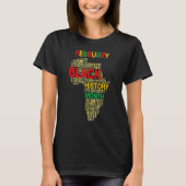 Black History Month African Map Africa Roots Pride Tシャツ (正面)