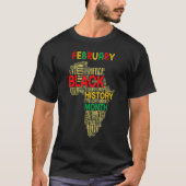 Black History Month African Map Africa Roots Pride Tシャツ (正面)