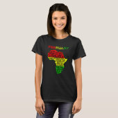 Black History Month African Map Colors Tシャツ (正面フル)