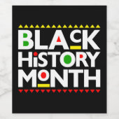 black history month African melanin bruh sista  ワインラベル (シングルラベル)