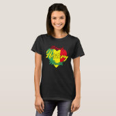 Black History Month African Proud Afro Valentines  Tシャツ (正面フル)
