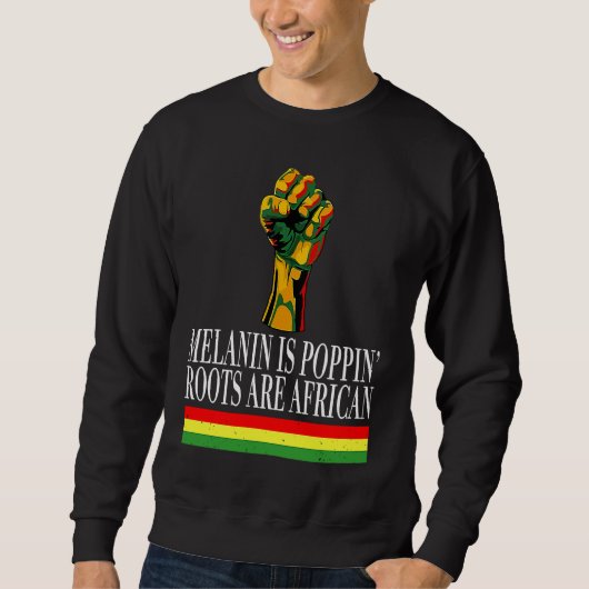 Black History Month African Strong For Women Men スウェットシャツ (正面)