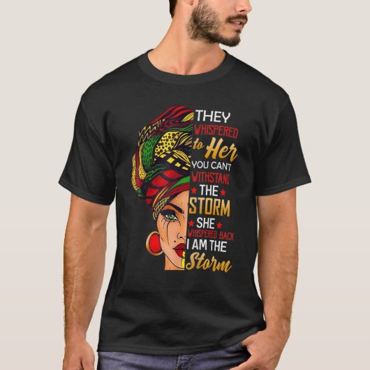 Black History Month  African Woman Afro I Am The S Tシャツ (正面)