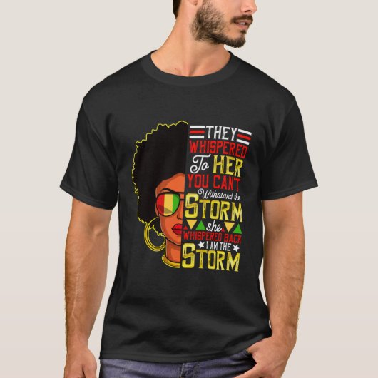Black History Month African Woman Afro I Am The St Tシャツ (正面)