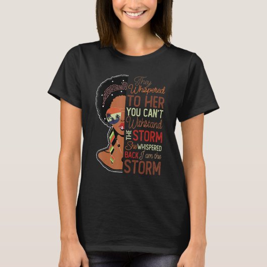 Black History Month African Woman Afro I Am The St Tシャツ (正面)