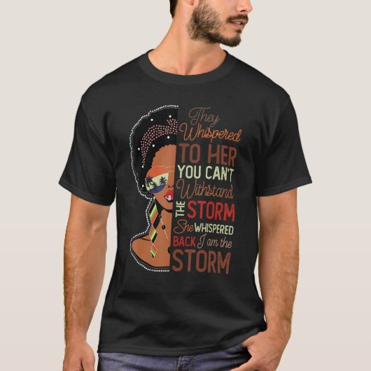Black History Month African Woman Afro I Am The St Tシャツ (正面)