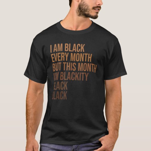 Black History Month African Woman Blackity Black B Tシャツ (正面)