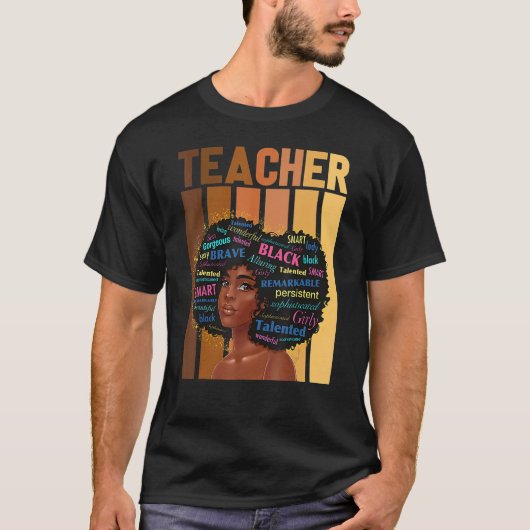 Black History Month African Woman Teacher African  Tシャツ (正面)