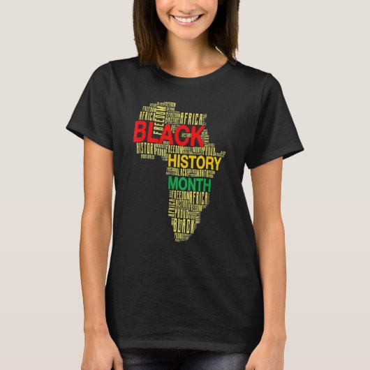 Black History Month Afro African Pride Boys Girls  Tシャツ (正面)