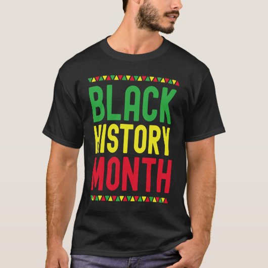 Black History Month Afro African Pride Celebration Tシャツ (正面)
