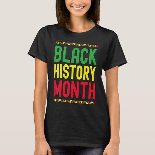 Black History Month Afro African Pride Celebration Tシャツ (正面)