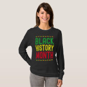 Black History Month Afro African Pride Celebration Tシャツ (正面フル)