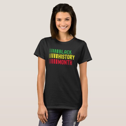 Black History Month Afro African Pride Celebration Tシャツ (正面フル)