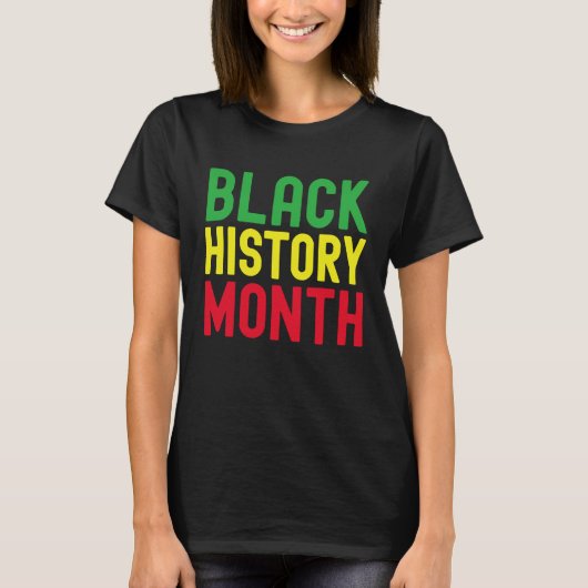 Black History Month Afro African Pride Celebration Tシャツ (正面)