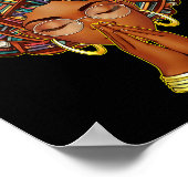 Black History Month Afro Book Lover Women Girls Li ポスター (角)